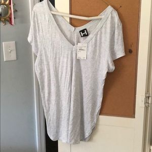gray tight fit v neck